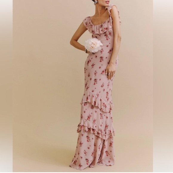 Reformation Dresses & Skirts - Reformation Tripoli Dress Floral Maxi Pink Size 8
